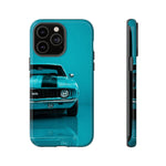 Muscle Car Phone Case Teal 69 Camaro SS, Retro Classic Cover, Guys Gift