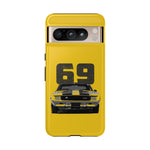 1969 Camaro Z28 Yellow Front View Muscle Car Tough Phone Case