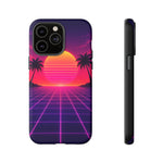 Classic Grid Sunset Vaporwave Art Tough Phone Case