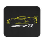 C8 ZR1 Mouse Pad Chevy Sports Car Line Art Desk Mat Yellow Muscle Car Gift