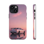Silver Skyline R34 at Sunset Phone Case | Car Reflection Sky Case