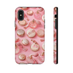 Pink Vintage Vanity Phone Case, Girly Pattern Tough Cover