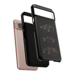 Trans Am Phone Case Black Gold, Three-View Vector Tough Cover