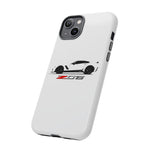 White C7 Z06 Phone Case for Chevy Vette Fans, Tough Cover