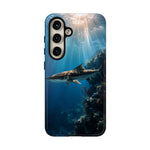 Cobia Reef Phone Case, Shaft of Light Ocean Fishing Tough Cover