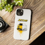 Z06 Corvette Phone Case, Yellow Sketch Reveal Chrome Cover