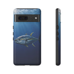 Yellowfin Tuna Phone Case, Deep Blue Water Tough Cover, Gift
