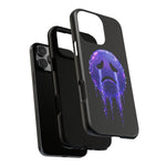 Glitch Sad Face Phone Case, Anime Melt Static Tough Cover