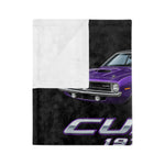 1970 Cuda Purple Muscle Car Blanket | Vintage Barracuda Throw
