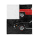 1969 Camaro Five Color Side Profile Microfiber Throw Blanket Muscle Car Gift