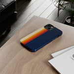 Retro Rainbow Stripe Phone Case | Tough Phone Case