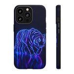 Neon Blue Tiger phone case | tough protective cover