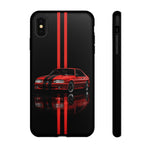 Fox Body Mustang Phone Case, Red 87 Muscle Car Stripe Studio Cover