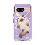 Ragdoll Sleepy Blue Eyes Kawaii Cat Art Tough Phone Case