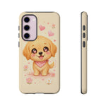 Golden Retriever Heart Eyes Kawaii Pet Dog Art Tough Phone Case