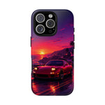 FD RX-7 Retro Sunset Sports Car Tough Case | Neon Vaporwave Beach Drive