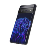 Neon Blue Tiger phone case | tough protective cover