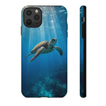 Sea Turtle Ocean Scene phone case | underwater marine life tough cover