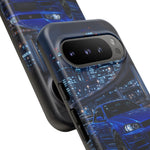 Skyline GT-R R34 Bayside Blue Tokyo Night Art Tough Phone Case