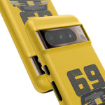 1969 Camaro Z28 Yellow Front View Muscle Car Tough Phone Case