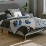 1973 Cuda Muscle Car Blanket | Blue Barracuda Microfiber Throw