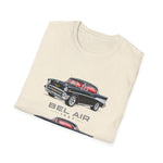 Classic 1957 Chevy Bel Air Hardtop Car Trio Illustration T-Shirt