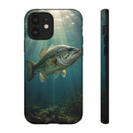 Largemouth Bass Phone Case, Sunlit Underwater Tough Cover, Gift