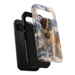 Saint Bernard Dog Phone Case | Mountain Snow Scene, Protective Tough Case