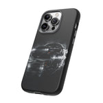 Black Sports Car Illustration 2023 Challenger SRT phone case | Car Drift Reflection