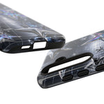 Holographic Silver Stars Grid phone case | Tough Cover