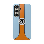 Blue Orange 20 Retro Endurance Racing Stripe Tough Phone Case Cover