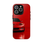Red Sports Car C6 Z06 phone case | Corvette front view