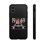 1969 Camaro SS American Flag Tough Phone Case Cover Gift Art