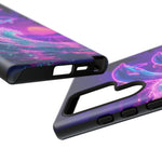 Neon Dolphin Ocean Vaporwave Art Tough Phone Case