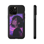 Melancholy Anime Girl Phone Case Vaporwave Tough Case