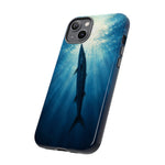 Barracuda Silhouette Phone Case, Sunlit Marine Art Tough Cover