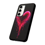 Melting Glitch Heart Neon Phone Case