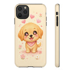 Golden Retriever Heart Eyes Kawaii Pet Dog Art Tough Phone Case