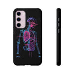 Neon Anatomical Skeleton Phone Case | Internal Displacement Art