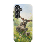 Playful Dog in Meadow Great Dane phone case | Puppy Art Tough Cover
