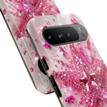 Pink Glitter Star Tough Case | Sparkle Phone Case