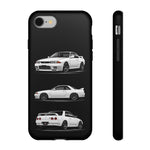 R32 Skyline Phone Case White, Three-View Vector Cover, Gift GTR Fans