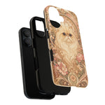 Persian Cat Floral Art Nouveau Tough Phone Case