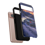 R34 GTR Skyline Snow Country Drift JDM Tough Phone Case