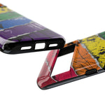 Rainbow Grunge Ripped Stripes phone case | Tough Cases