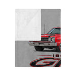 1967 GTX Red Muscle Car Velveteen Microfiber Blanket