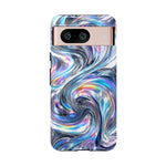 Chrome Metallic Swirl  Art Tough Phone Case