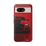 Red Mustang Art Phone Case, GT500 American Muscle Car Tough Cover