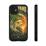 Golden Pompano Fish Phone Case | Coastal Sunset Surf Illustration