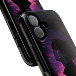 Melancholy Data Poster Phone Case, Glitch Anime Sky Tough Cover